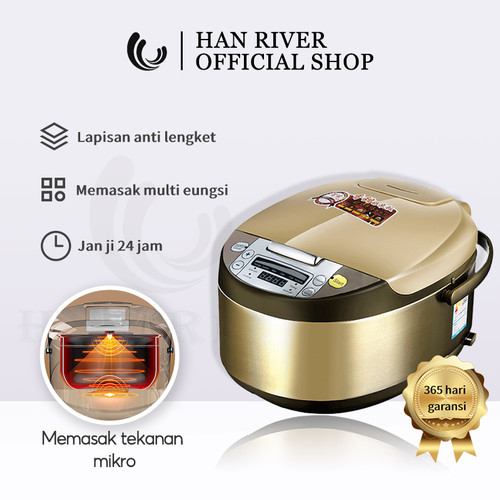 HAN RIVER HRRC-0001 Rice Cooker/magiccom Kontrol sentuh 2L - GOLD di Han River Official store