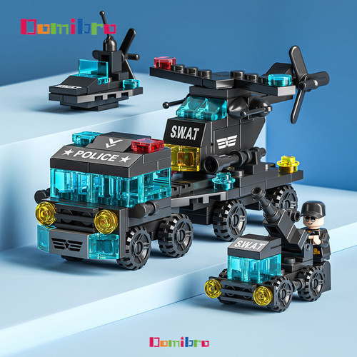 6IN1 Mainan lego murah isi banyak Polisi Blok City Brick Mainan Anak - Engineering di Domibro Mainan